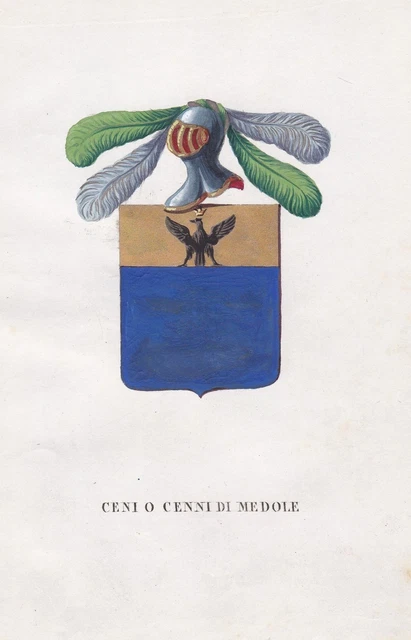 CENI O CENNI di Medole Wappen Stemma coat of arms blasone Stich