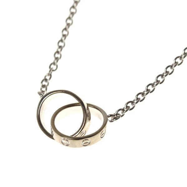 Cartier K18WG White Gold Baby Love Necklace B7212500 44cm Women's Accessory