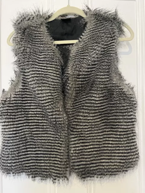 TOPSHOP FAUX FUR Gilet Size 10 12.00 PicClick UK