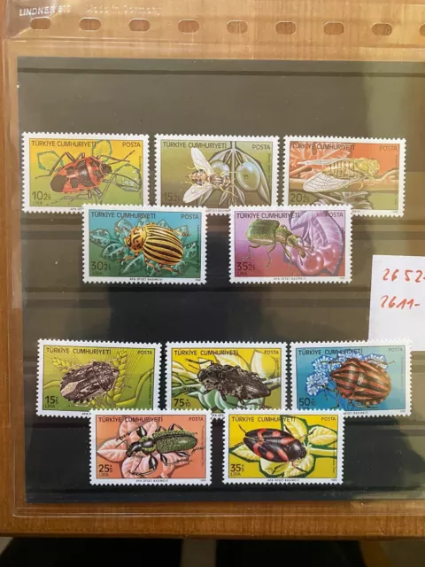Türkei 2652-6 und 2611-5 ** 10 Euro Insekten