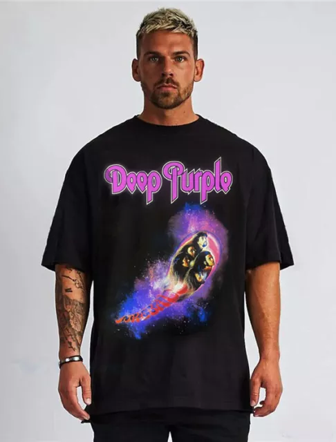 Deep Purple Fireball Hard Rock  Black T Shirts  Men's Sizes