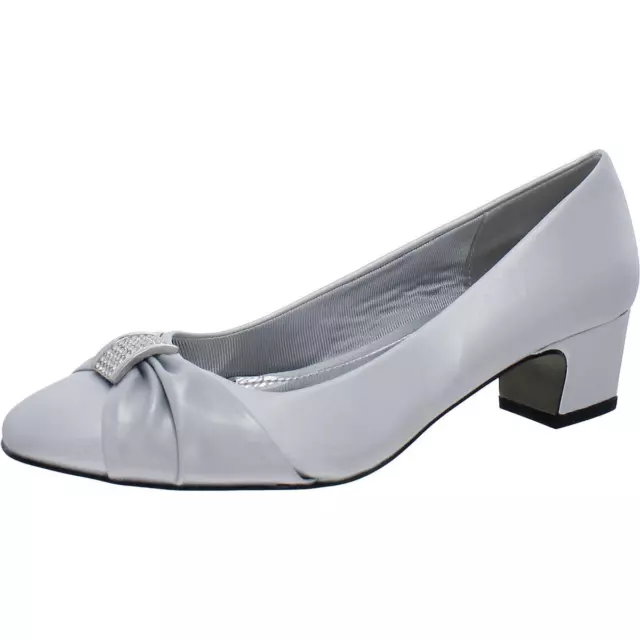 EASY STREET WOMENS Silver Satin Loafers Shoes 9 Medium (B,M) BHFO 0026 ...