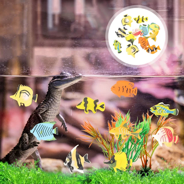 12 PCS Luminous Silicone Fish Fake Fish Fish Tank Kids Mini Toys