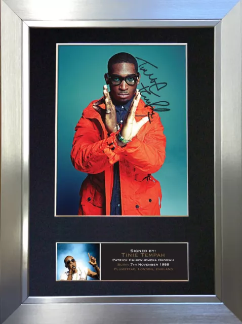 #401 TINIE TEMPAH Signed Mounted Reproduction Autograph Photo Prints A4 2