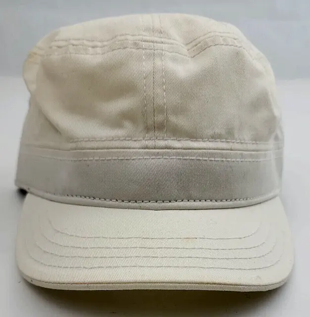 Timberland White 100% Cotton Cadet Hiking Outdoors Fitted Unisex Cap Hat Size M