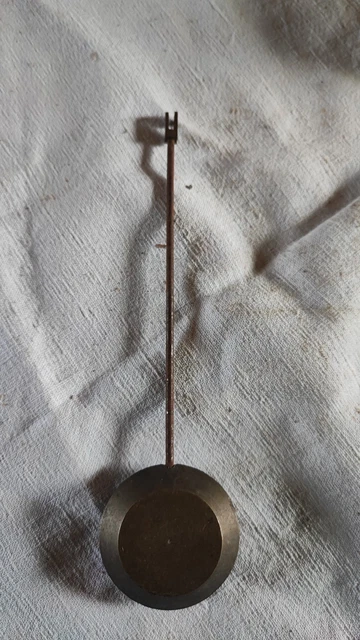 Balancier Ancien Pour Pendule Et Horloge Mécanique – Métal Et Bronze, Superbe état !