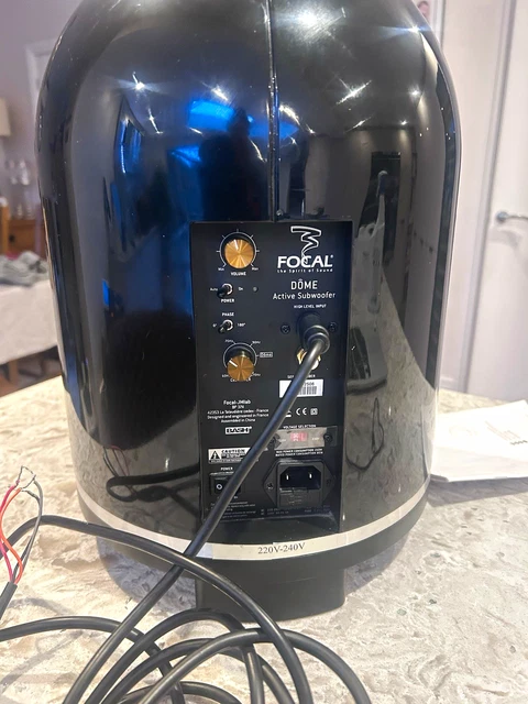 FOCAL DÔME ACTIVE Wired Subwoofer 250W RMS Volume/Phase Control Black £ ...