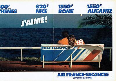 2 pages Publicité Advertising 129 1983  Ctroen BX  & Total  elle surfe 