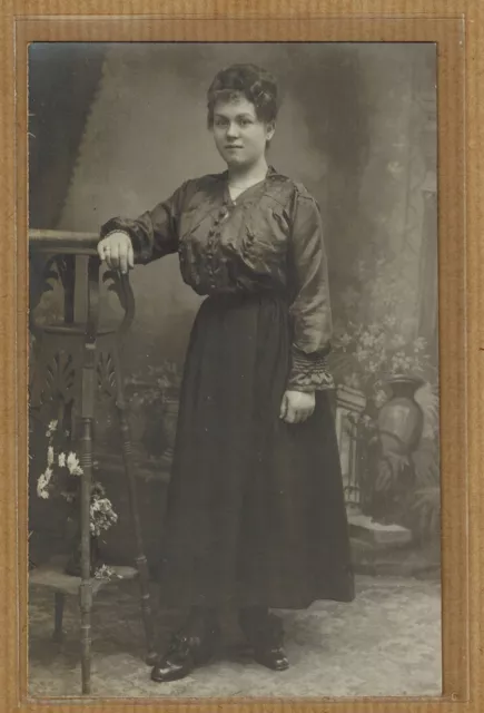Vintage Photo Card RPPC Bleys Hoboken Women's Fashion Dress Fashion Kh0313