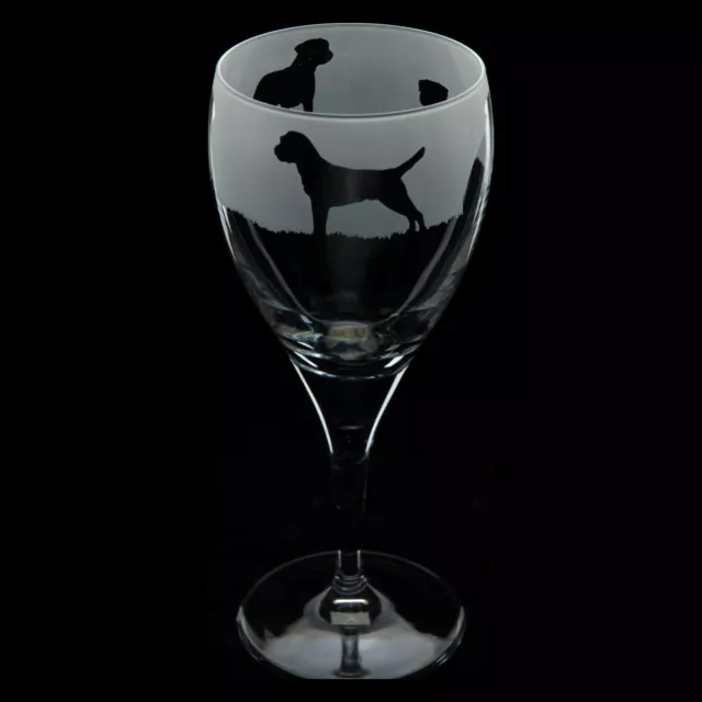 Border Terrier | Dog Crystal Wine Glass | Engraved | Gift - Present