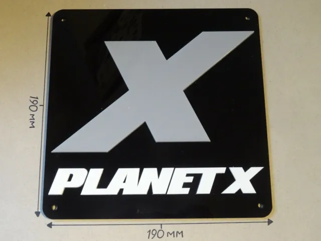 Planet X Bikes, Planet X Cycling Acrylic Sign, Black & White, 190 X 190mm