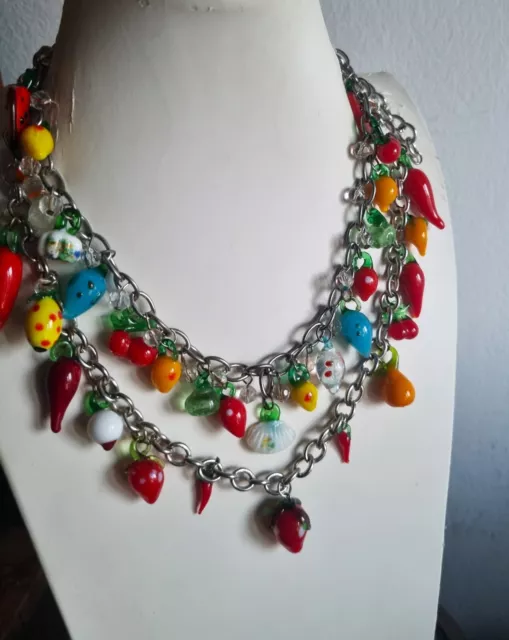Murano Perle Vetro  Charms Collane Tutti Frutti