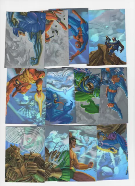 Marvel Flair Annual 1995 Fleer Holo Blast Set of 12 Chase Trading Cards