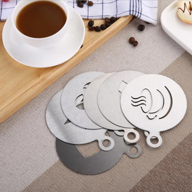 Moldes de cartas para plantilla de café de chocolate con recorte de acero inoxidable