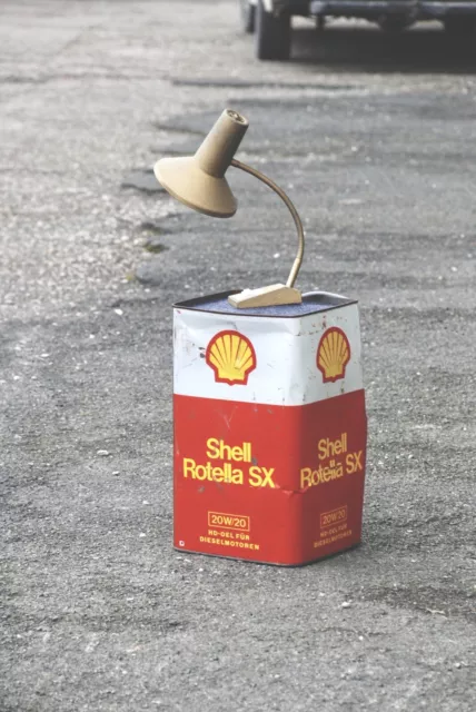 Beistelltisch Nachttisch Ölkanister Vintage Rotella SX Retro Industrial Blech
