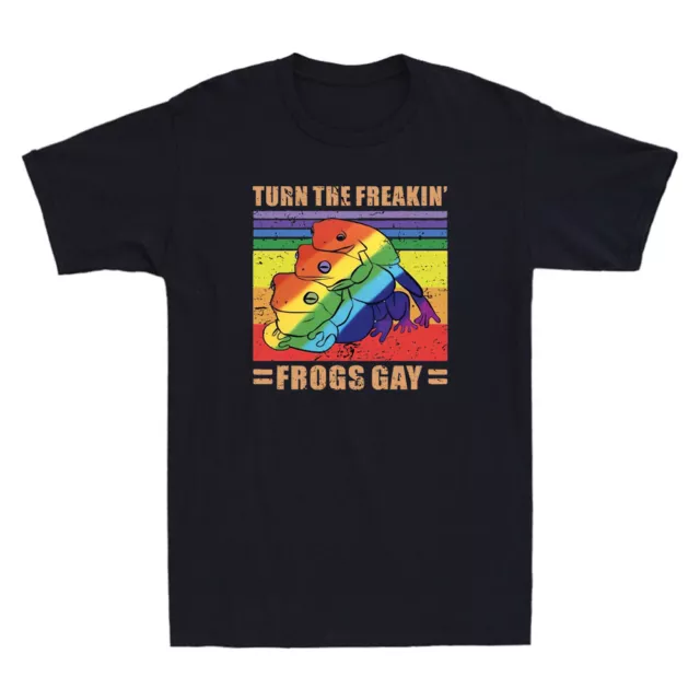 Turn The Freakin' Frogs Gay Funny Meme LGBT Pride Quote Vintage Men's T-Shirt