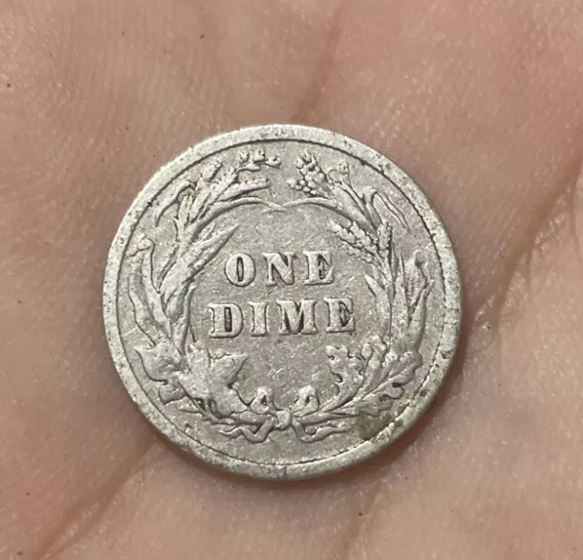 United States Of America 1899 Silver One Dime Coin