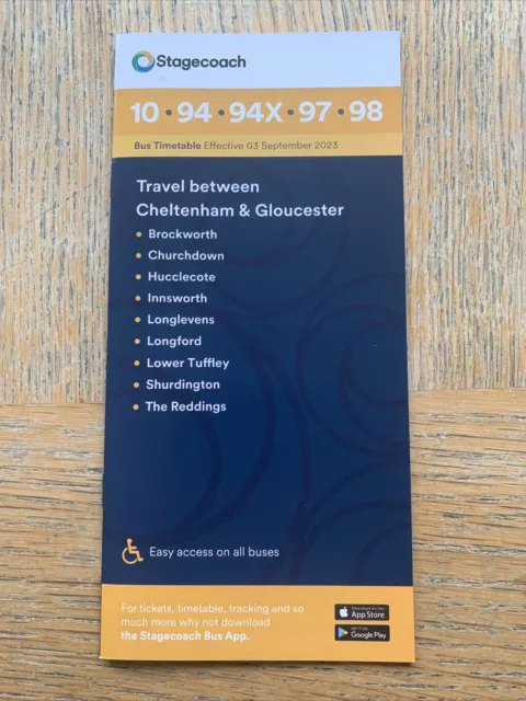 Stagecoach West: Cheltenham & Gloucester Bus Timetable booklet Sep 2023 issue