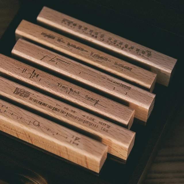 70 Tampons En Bois Lettres Et Chiffres - Style Vintage, Avec Boîte De Rangement, Pour DIY, Scrapbooking, Cartes, Artisanat - 12