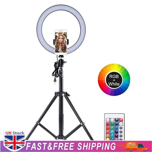 10 Inch LED Selfie Ring Light RGB Selfie Ring Light for Makeup Live Streaming