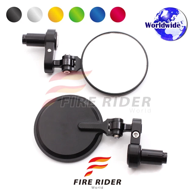 Black Racing Mirrors For Kawasaki ZX-6RR / ZX-6R 636 (2003-2004) - Sleek & Lightweight