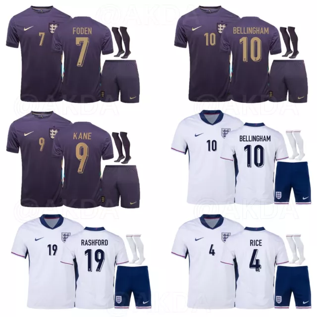 2024 Eng National Teams Kids Football Kits Land Boys Sports Strips Custom Shirt/