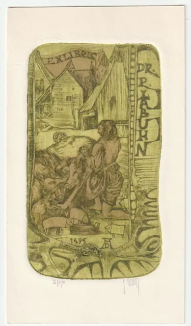 PAVEL HLAVATY: Exlibris für P. Labuhn, 1985, Albrecht Dürer