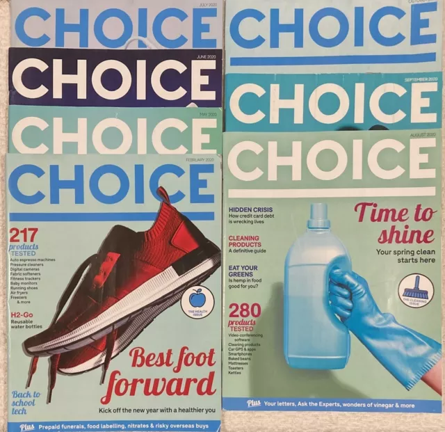 Choice Magazine x 7 Issues (Feb, May, Jun, Jul, Aug, Sep, Oct 2020)