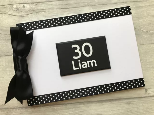 Personalised 30th Birthday Memory Book Scrapbook Photo Album Guest Book Gift