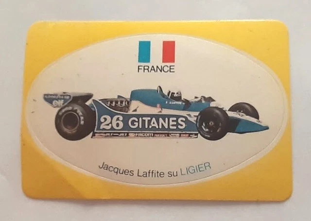 Autocollant Vintage Ligier Gitanes Formule 1 France - Années 80 Original
