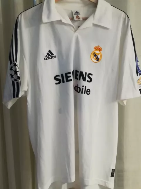 Real Madrid Cf Match Worn Shirt Centenary Shirt 2002/2003 Season Very Rare