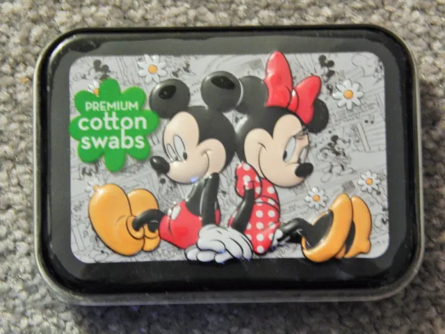 Rare Mickey & Minnie Mouse 2014 Cotton Buds Swabs Collector Series Tin, Lovely