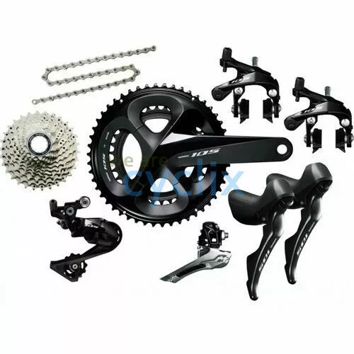 New 2019 SHIMANO 105 R7000 Full Road Group Groupset Brake 53/39t 175mm 25t/28t