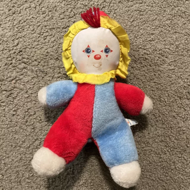 Vintage 1982 Amtoy Baby Soft Touch Clown Doll Plush Chimes American Greetings!