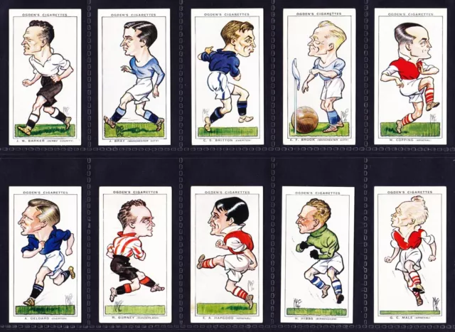 Ogdens FOOTBALL CARICATURES 1935 Set Of 50 *VG Condition*