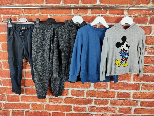 Felpa Con Cappuccio Ragazzi Età 4-5 Anni Zara Next Gap Jeans Joggers Disney Mickey 110Cm