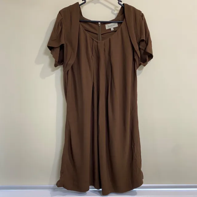 Veronika Maine Size 12 Brown Shift Dress