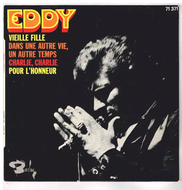 Eddy MITCHELL    Vieille fille   TRES RARE DOS MAT CARRE BLANC  7'  EP 45 tours
