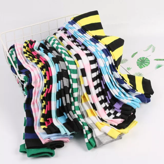 Cute Striped Thigh High Over The Knee High Socks For Women Long Stockings St