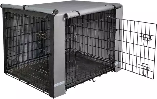 Yotache Dog Crate Cover for 18 22 24 30 36 42 48 Inches Double Door Wire Dog Cag