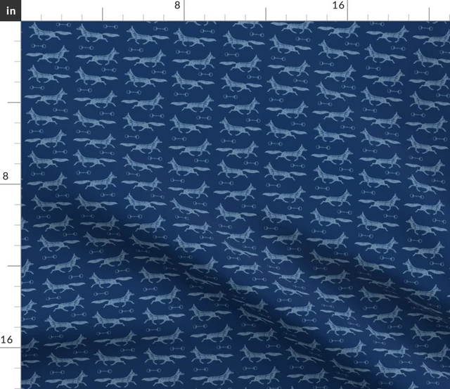 Call Fox Hunting Equestrian Sport Trumpet Modern Spoonflower Fabric by the Yard