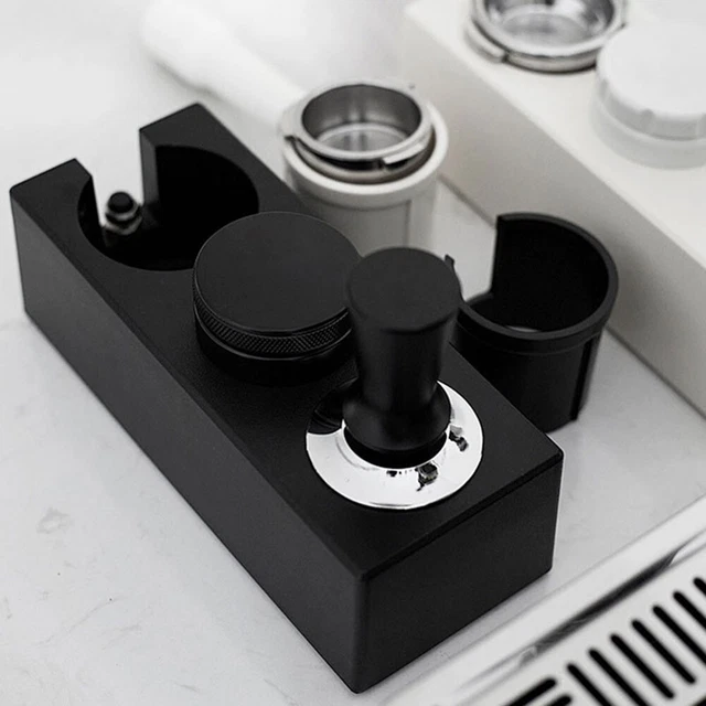 Station Rangement Barista - Support Tamper 51 à 58 Mm, Tiroir Caché, Pieds Antidérapants - Pour Machine à Café Organisée