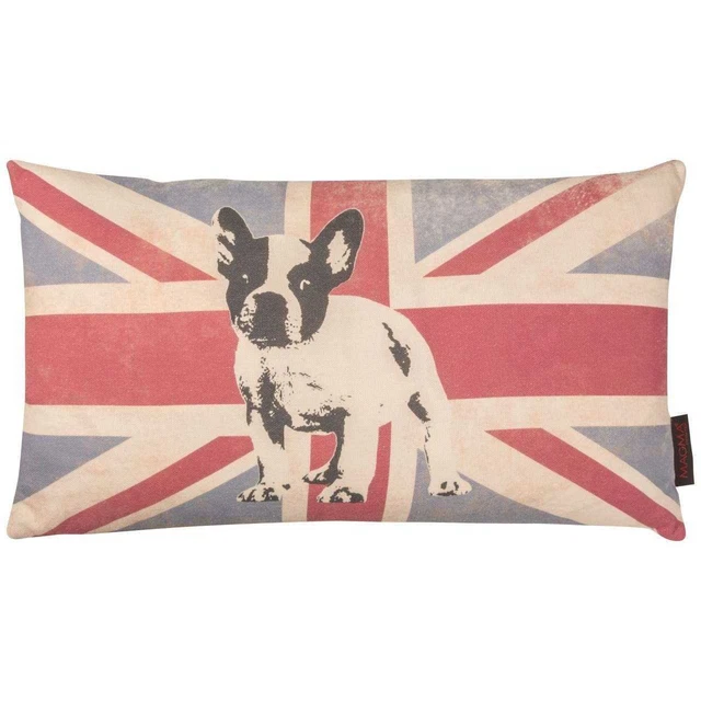 Cojín Magma Cojín Decocción 30x50 cm Perro Flores Reino Unido Union Jack Bandera