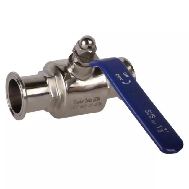 Sanitary Ball Valve | Tri Clamp 1.5 (1 1/2) inch - SS304