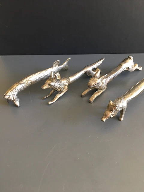 9 Porte couteaux en verre animaux