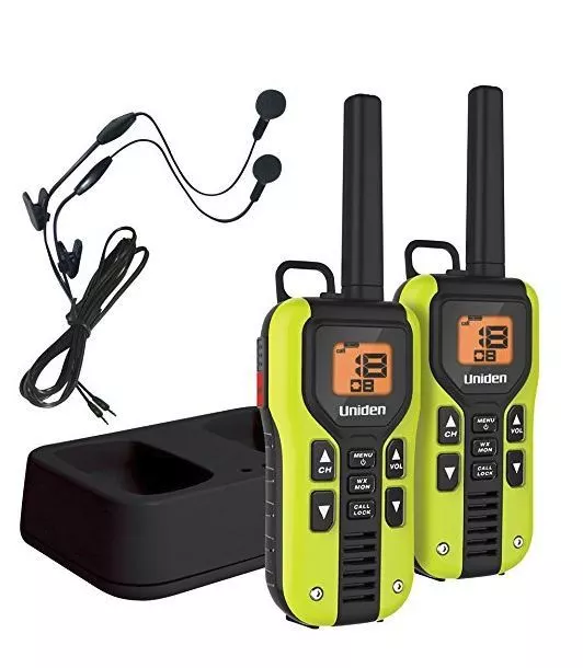 Radio de dos vías Uniden 40 millas GMR4060-2CKHS GMRS/FRS con cargador y auriculares