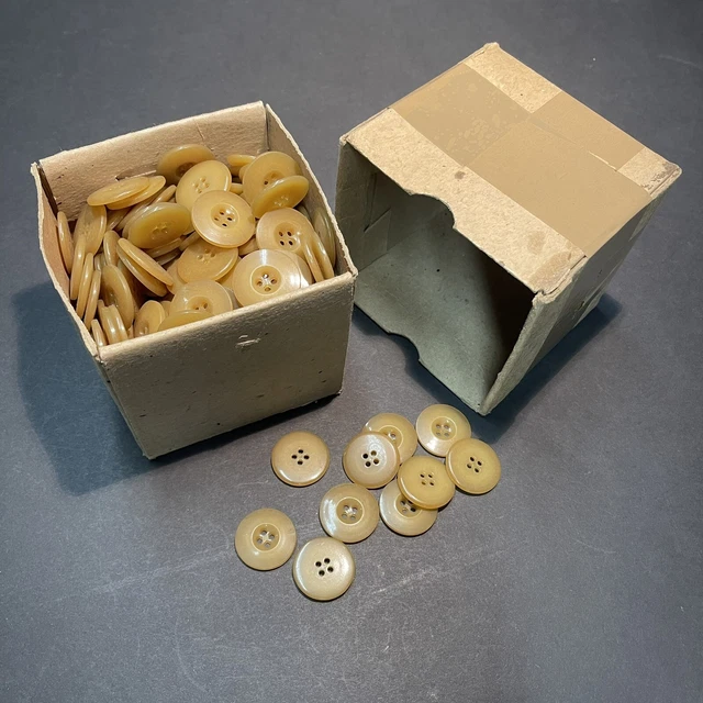1940S MILITARY ARMY Officers Bakelite Coat Buttons. 250pc Box deadstock ...