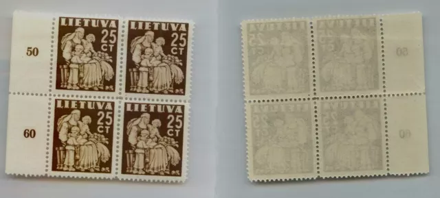 Lithuania 🇱🇹 1940 SC 320 mint block of 4 . rtc5294