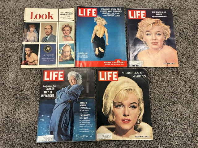 VINTAGE MARILYN MONROE LIFE Magazine Lot 1959 1962 1964 + LOOK