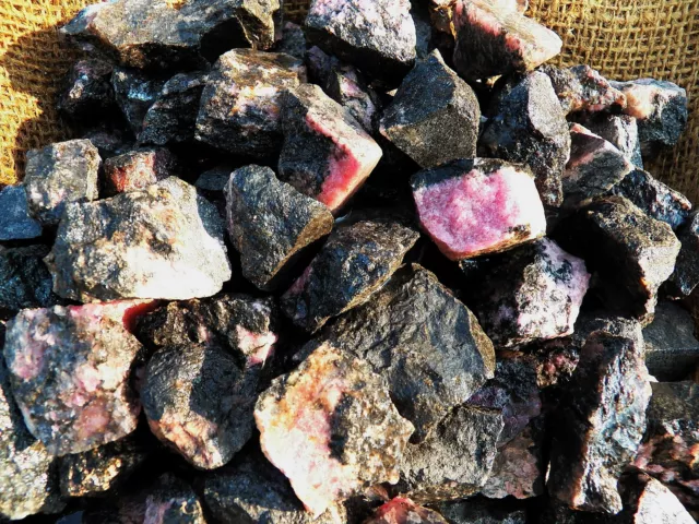2000 Carat Lots of Rhodonite Rough - Plus a FREE Faceted Gemstone